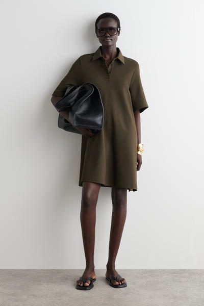 COS ジャージーポロミニドレス