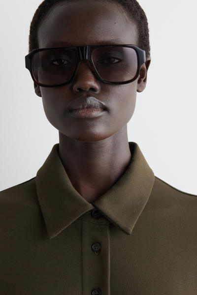 COS ジャージーポロミニドレス