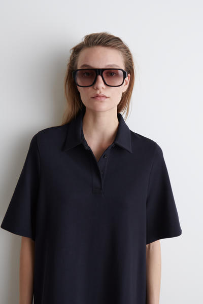 COS ジャージーポロミニドレス