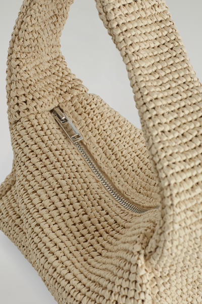 COS ラフィア スラウチーミニトートバッグ