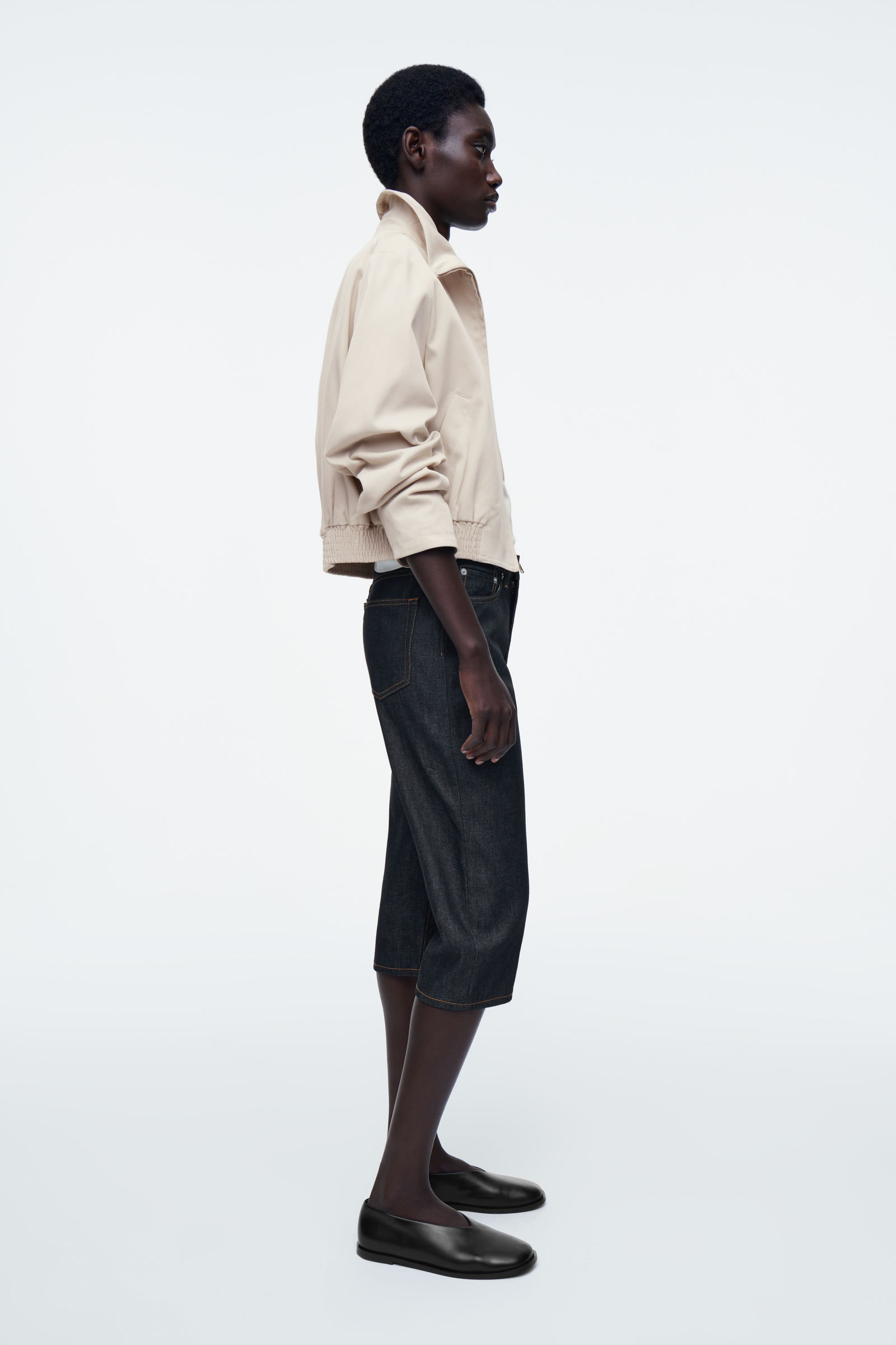 LONGLINE DENIM SHORTS ロングラインデニムショートパンツ インディゴ 