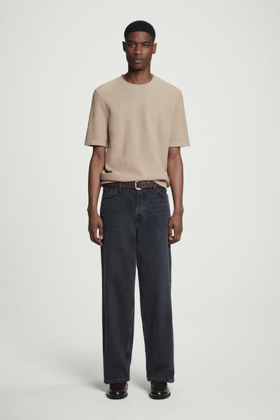 COS テクスチャーニットコットンTシャツ