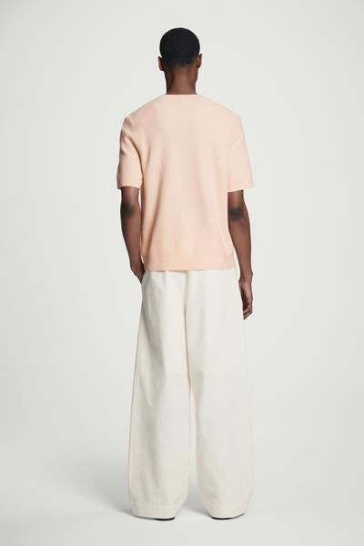 COS テクスチャーニットコットンTシャツ