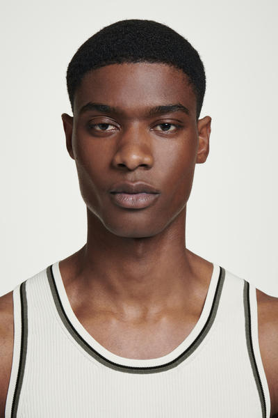 COS コントラストトリム リブタンクトップ