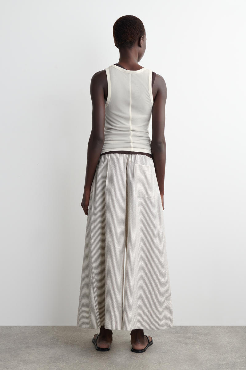 COS シアサッカーキュロット