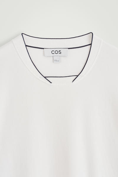 COS コントラストチップニットTシャツ