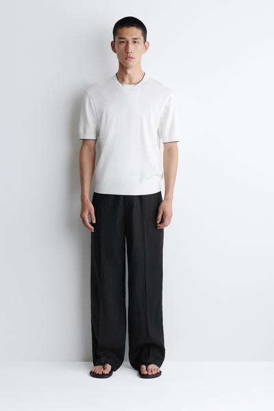 COS コントラストチップニットTシャツ