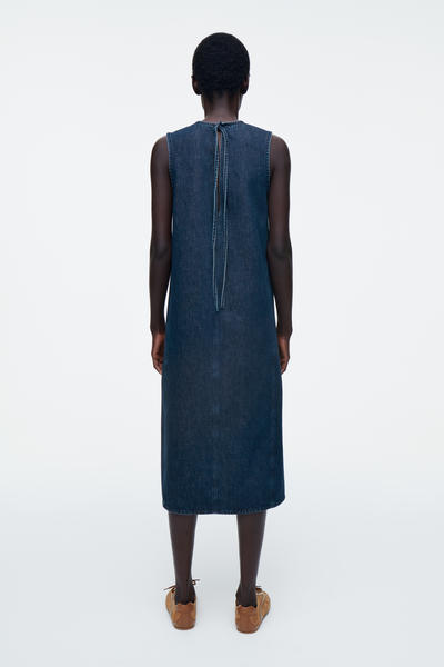 COS ノースリーブデニムミディドレス