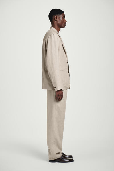 COS シングルブレストリネンブレザー