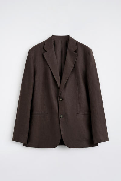 COS シングルブレストリネンブレザー