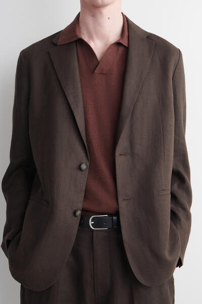 COS シングルブレストリネンブレザー