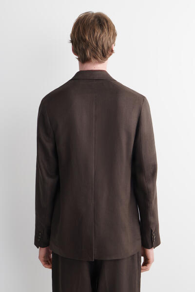 COS シングルブレストリネンブレザー