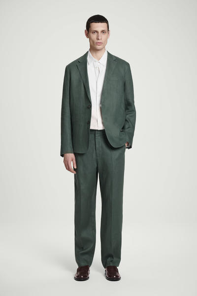 COS シングルブレストリネンブレザー