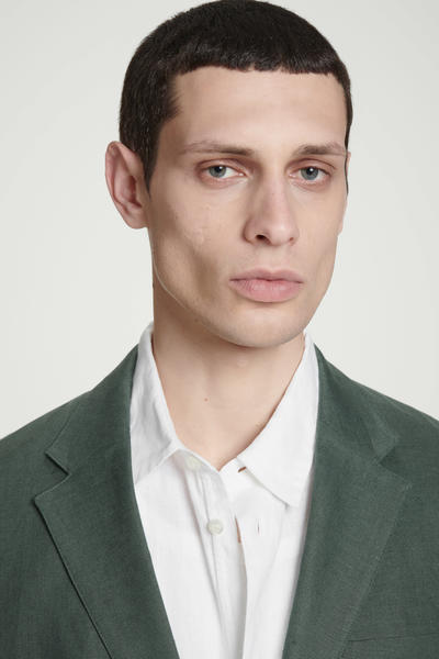 COS シングルブレストリネンブレザー