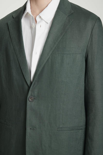 COS シングルブレストリネンブレザー