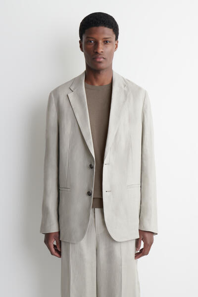 COS シングルブレスト リネンブレザー
