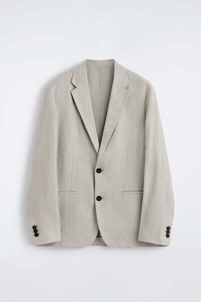 COS シングルブレスト リネンブレザー