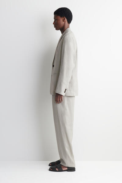 COS シングルブレスト リネンブレザー