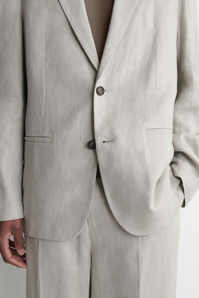COS シングルブレスト リネンブレザー