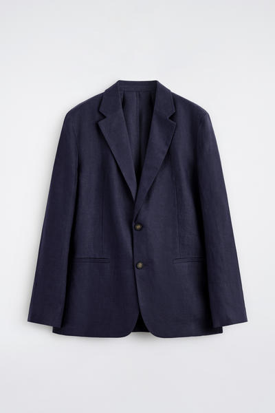 COS シングルブレストリネンブレザー