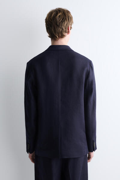 COS シングルブレストリネンブレザー