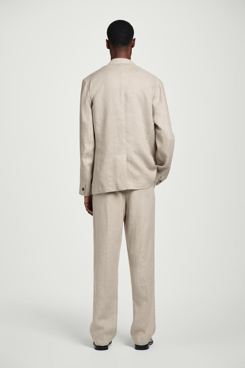 COS シングルブレストリネンブレザー