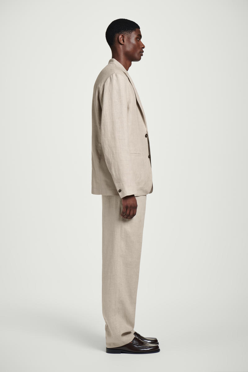 COS シングルブレストリネンブレザー