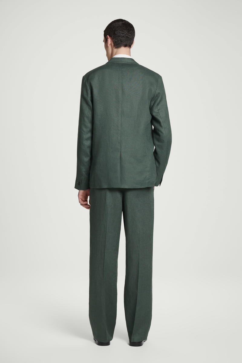 COS シングルブレストリネンブレザー