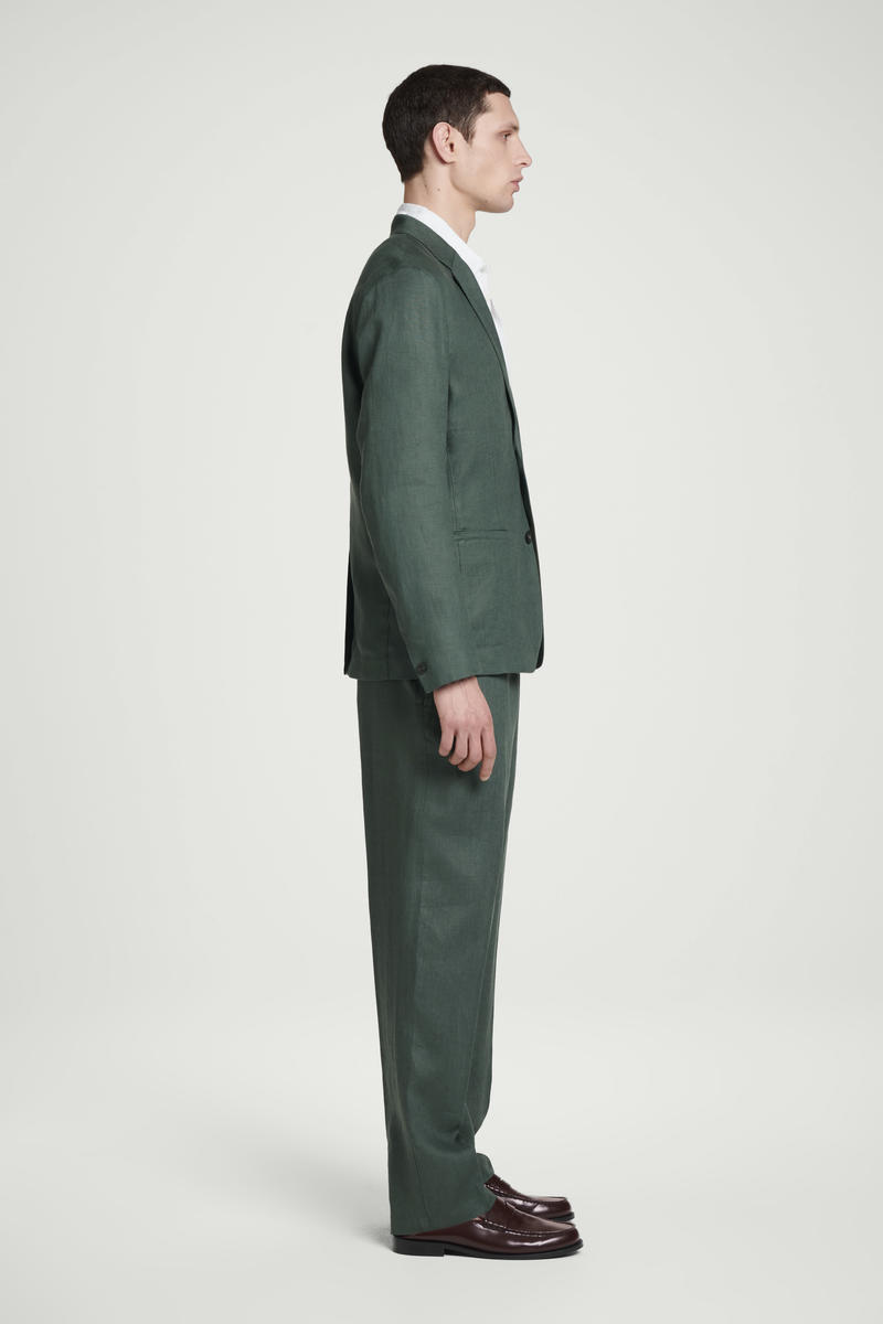 COS シングルブレストリネンブレザー