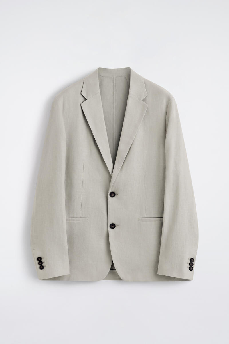 COS シングルブレスト リネンブレザー