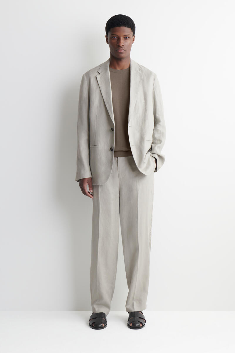 COS シングルブレスト リネンブレザー