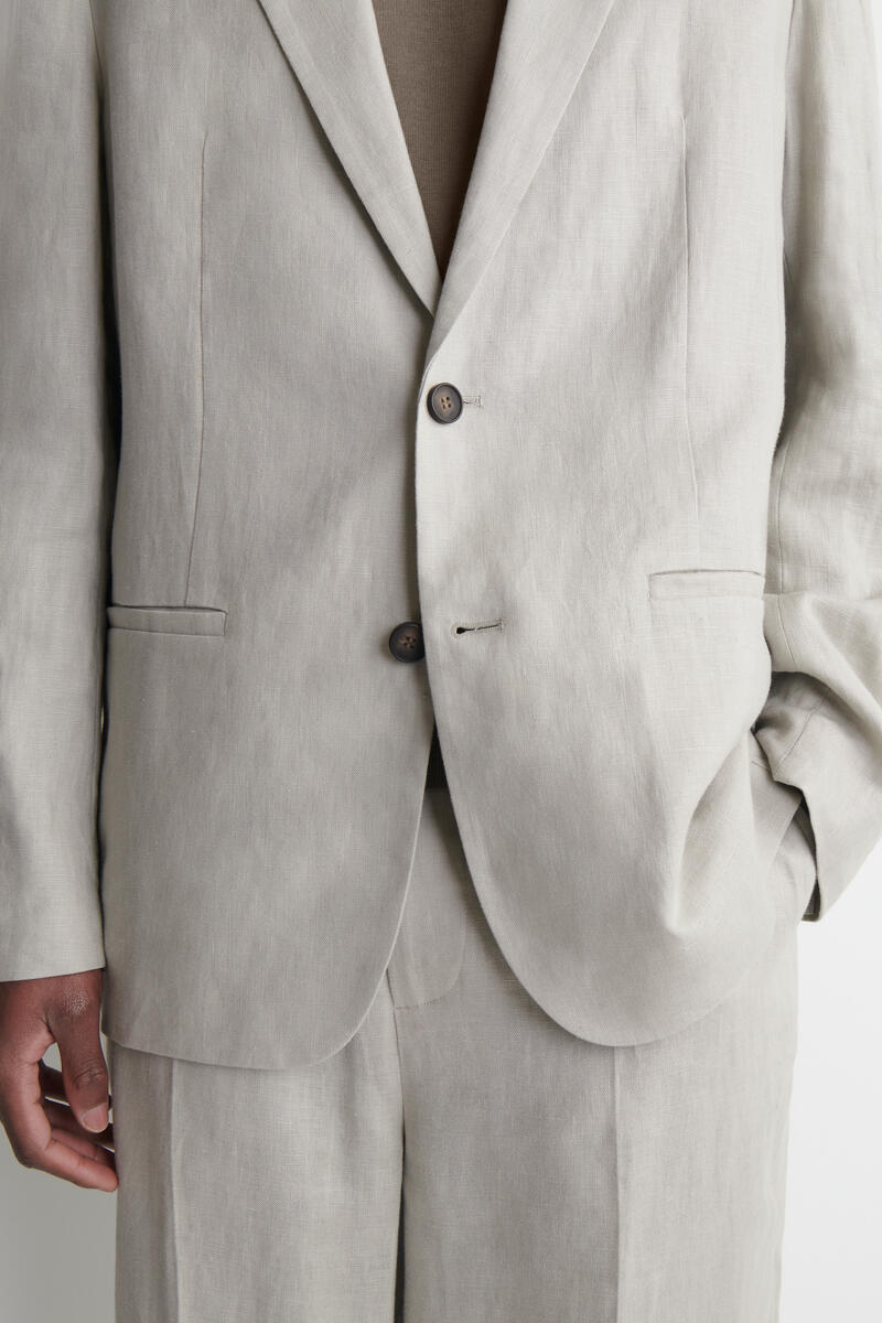 COS シングルブレスト リネンブレザー