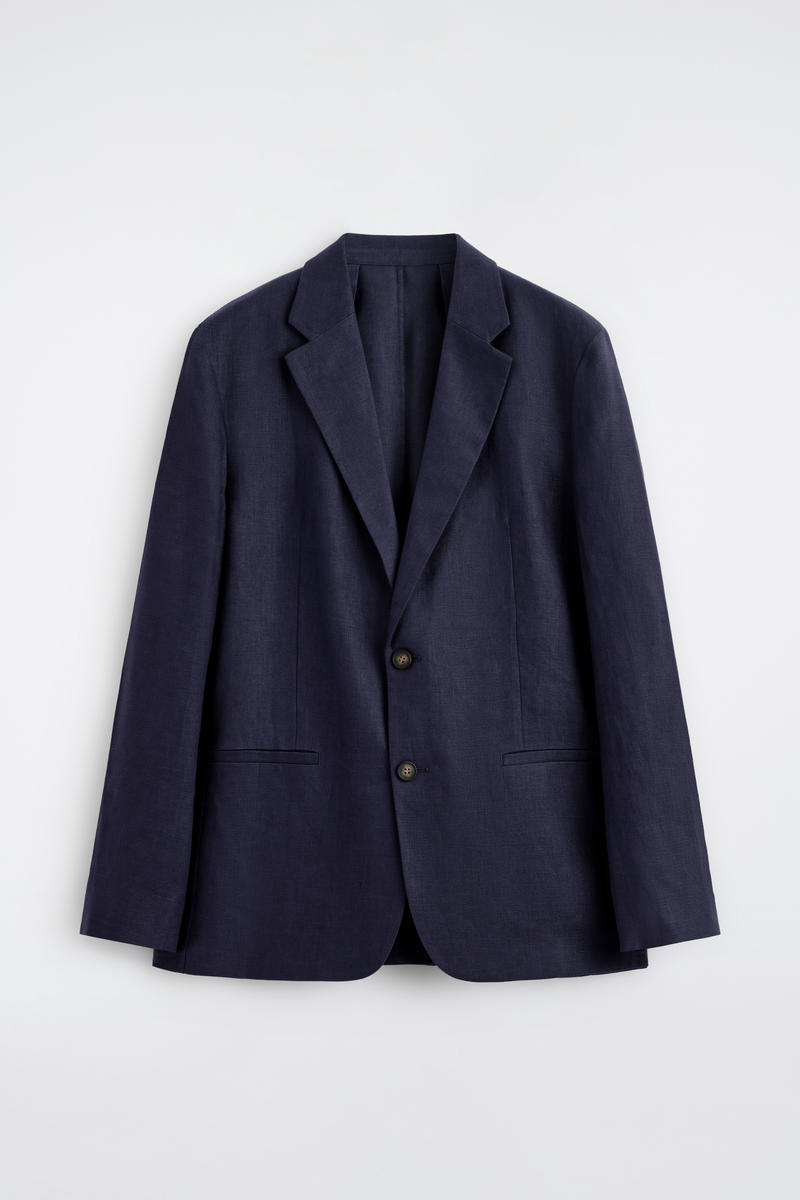 COS シングルブレストリネンブレザー