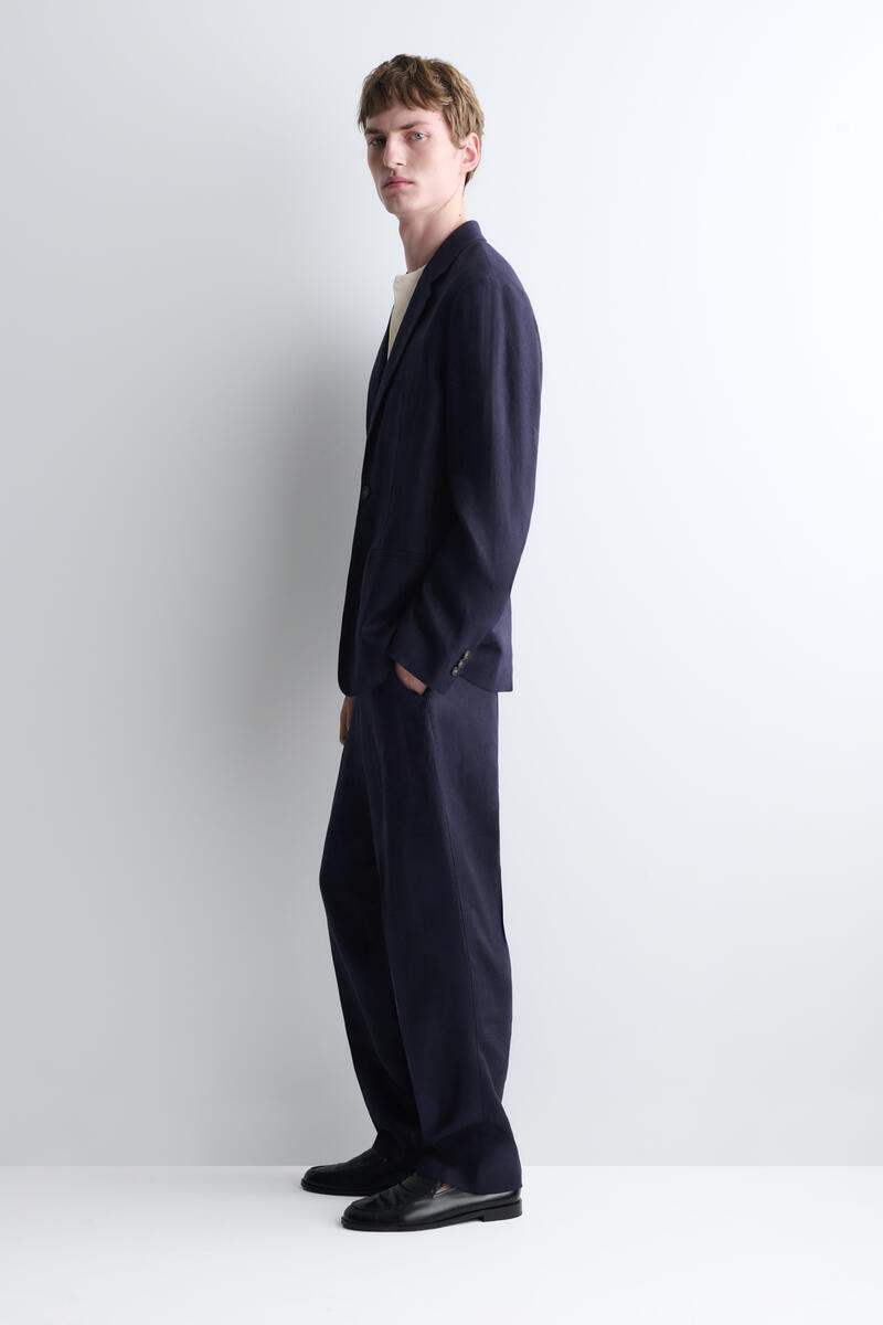 COS シングルブレストリネンブレザー