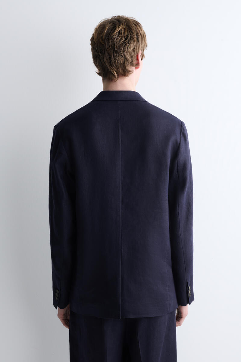 COS シングルブレストリネンブレザー