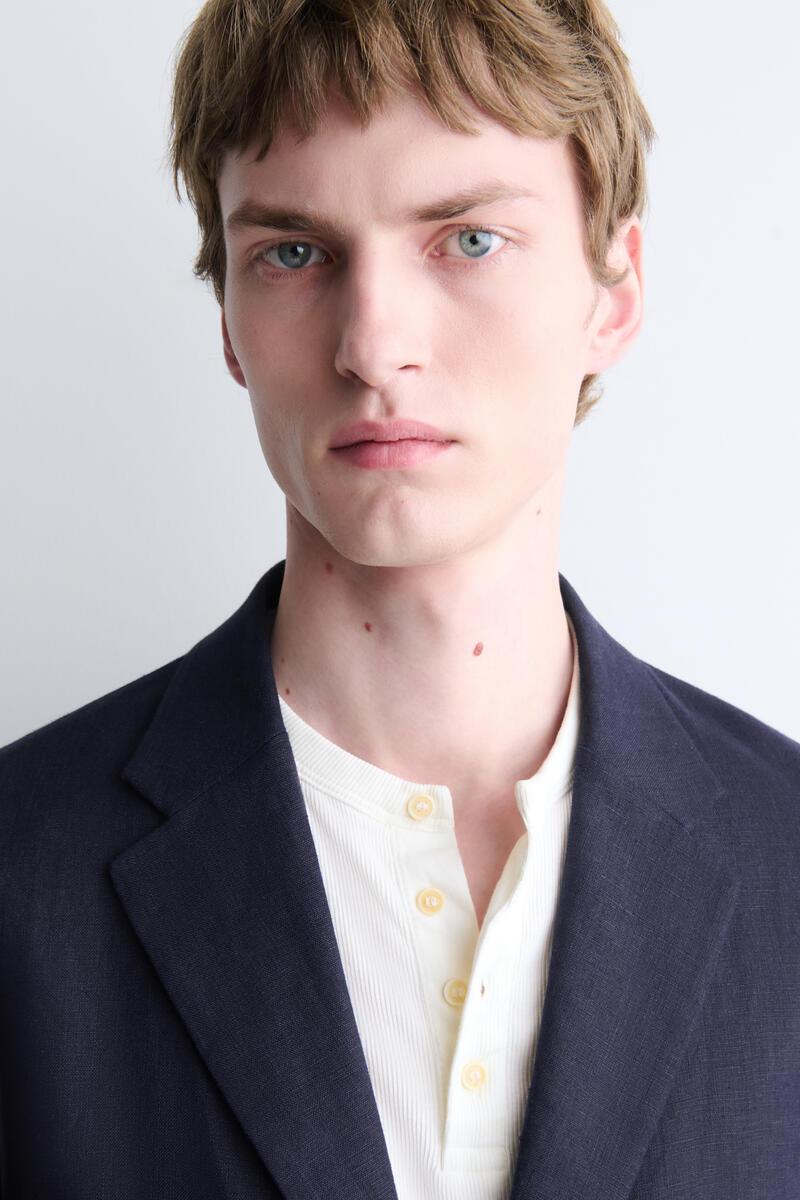 COS シングルブレストリネンブレザー