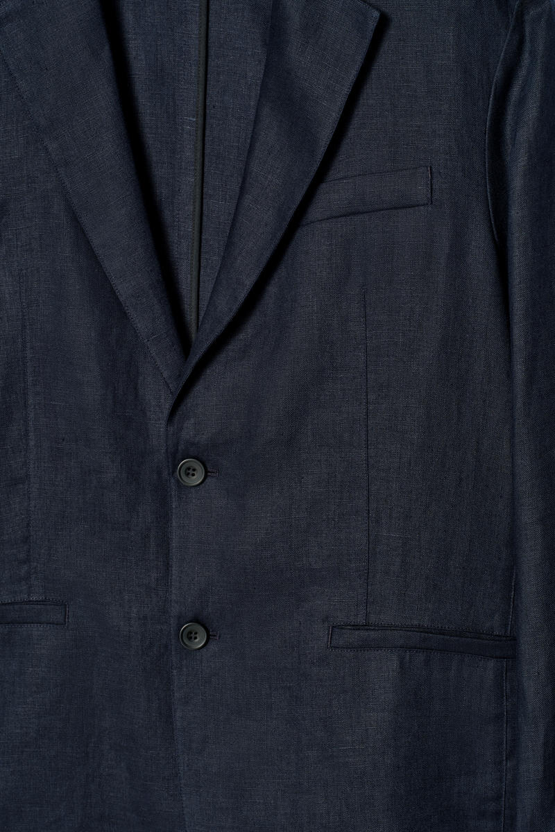 COS シングルブレストリネンブレザー