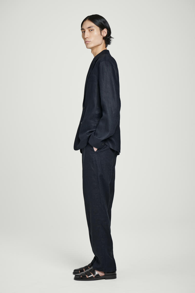 COS シングルブレストリネンブレザー