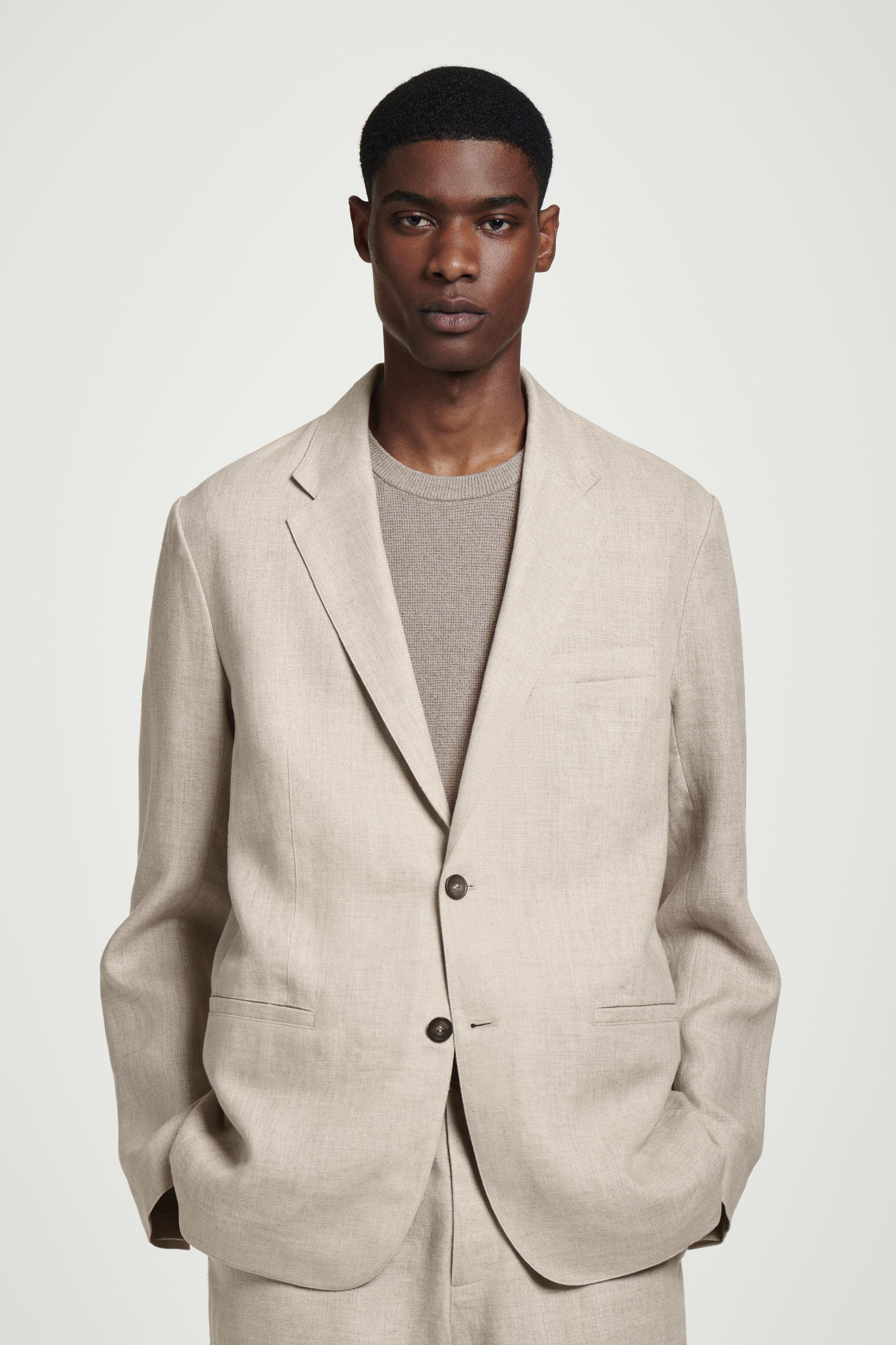 SINGLE-BREASTED LINEN BLAZER シングルブレスト リネンブレザー 