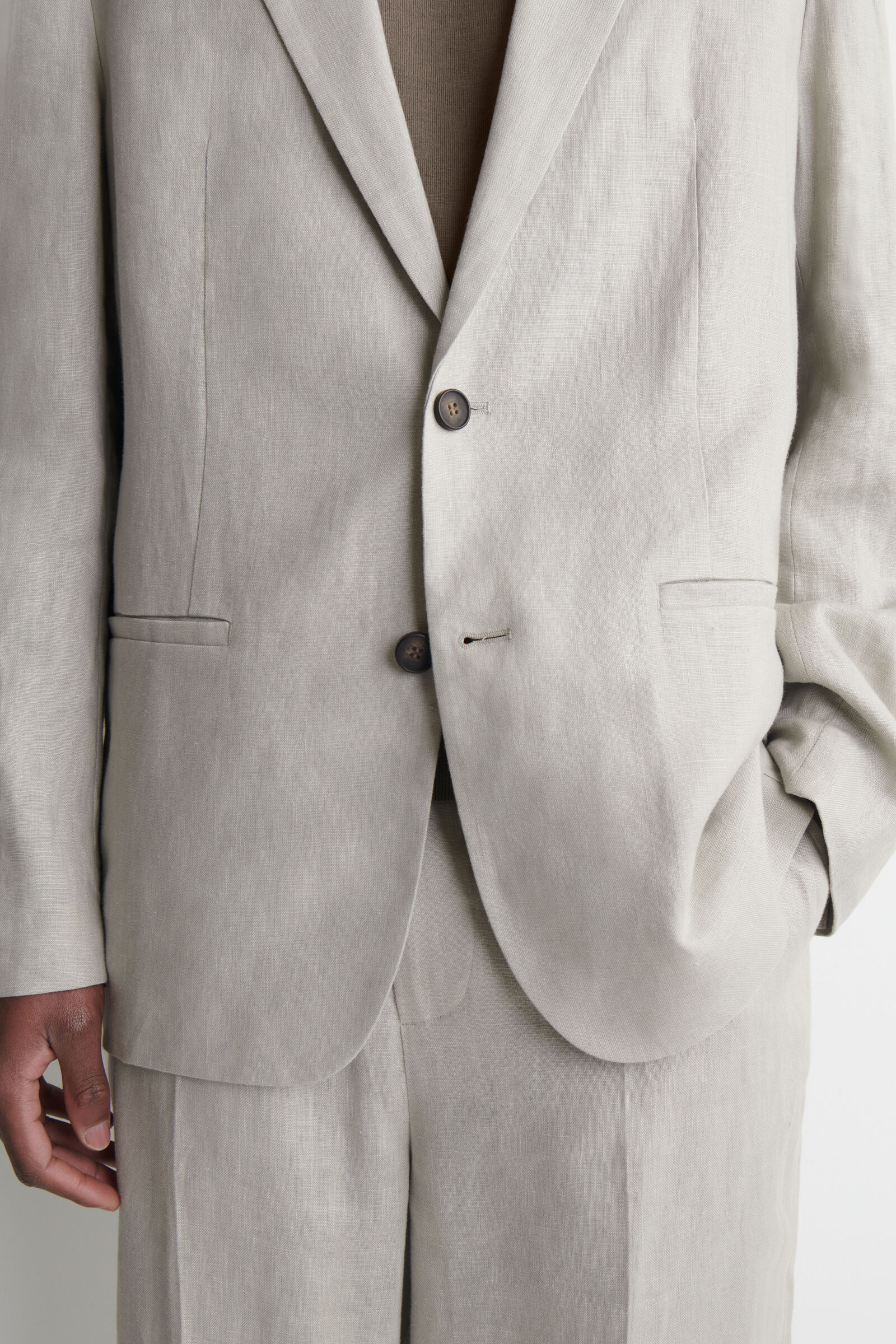 SINGLE-BREASTED LINEN BLAZER シングルブレスト リネンブレザー