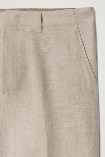 COS リラックスフィット リネンテーパードパンツ