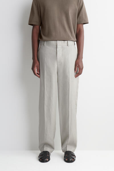 COS リラックスフィット リネンテーパードパンツ