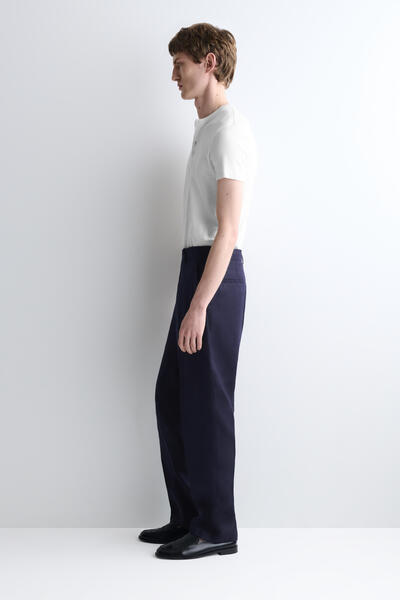 COS リラックスフィット リネンテーパードパンツ