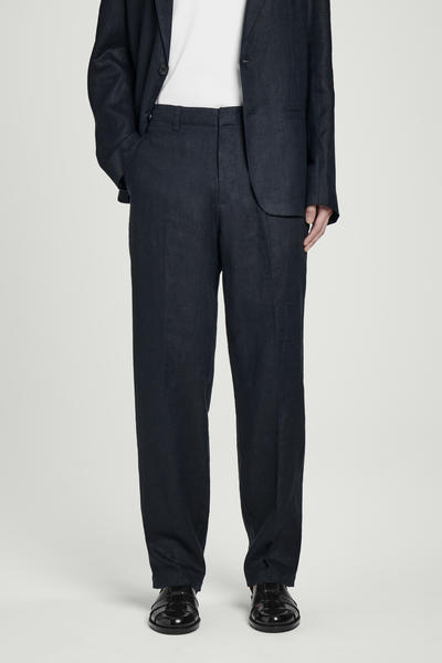 COS リラックスフィット リネンテーパードパンツ