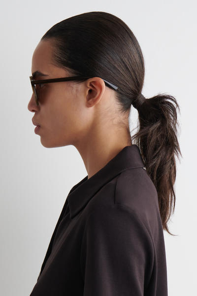 COS オーバーサイズ スクエアフレームアビエーターサングラス