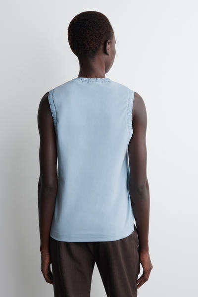 COS ギャザーコットンタンクトップ