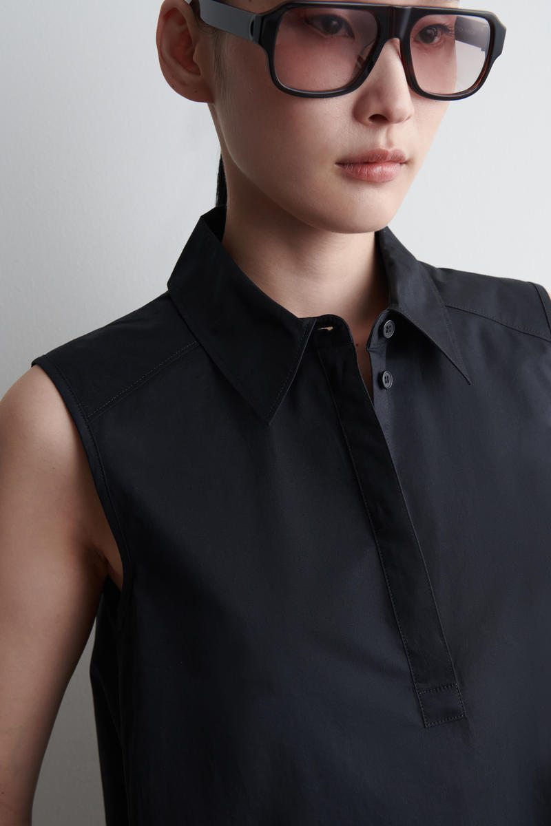 COS ノースリーブミニシャツドレス