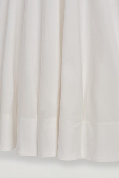 COS ボートネックコットンAラインミディワンピース