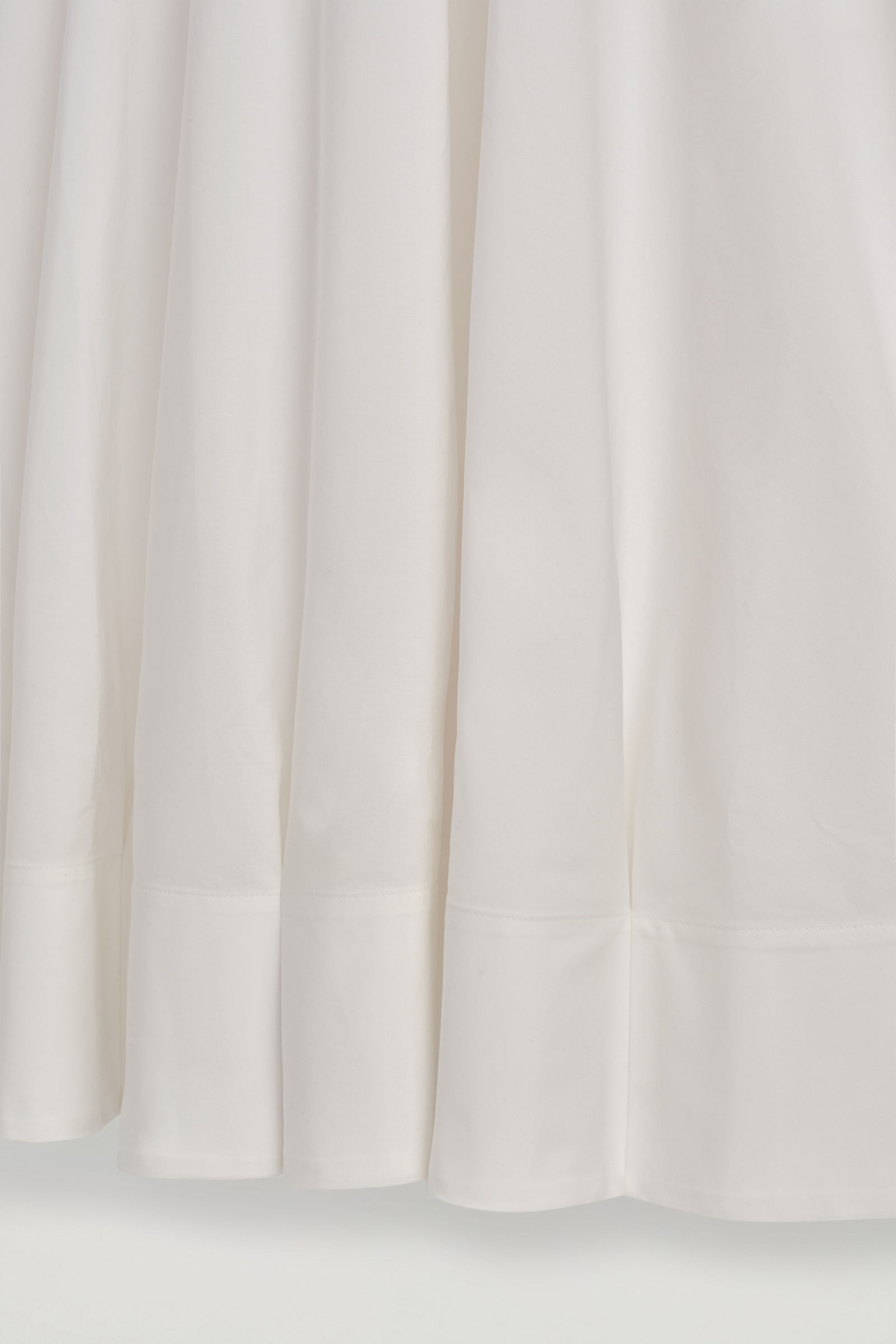 BOAT-NECK COTTON A-LINE MIDI DRESS ボートネックコットンA