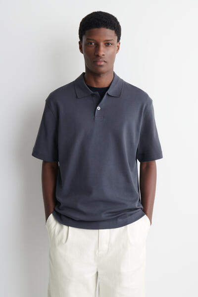 COS インターロックコットンポロシャツ
